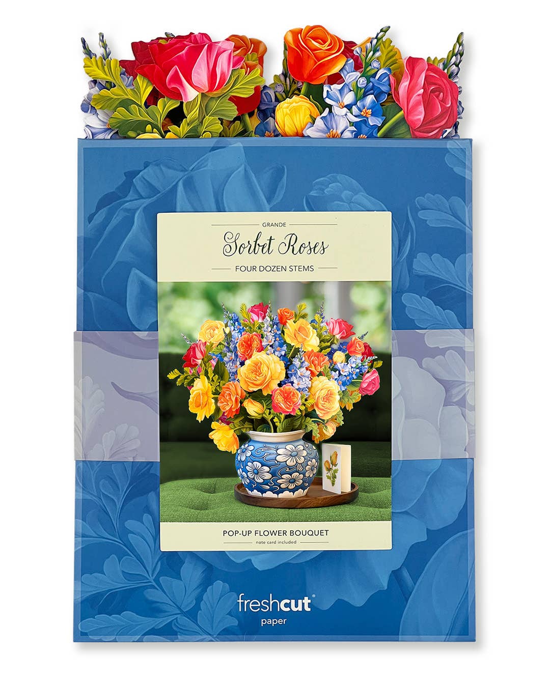 Grande Sorbet roses (Pop-up Greeting Card)