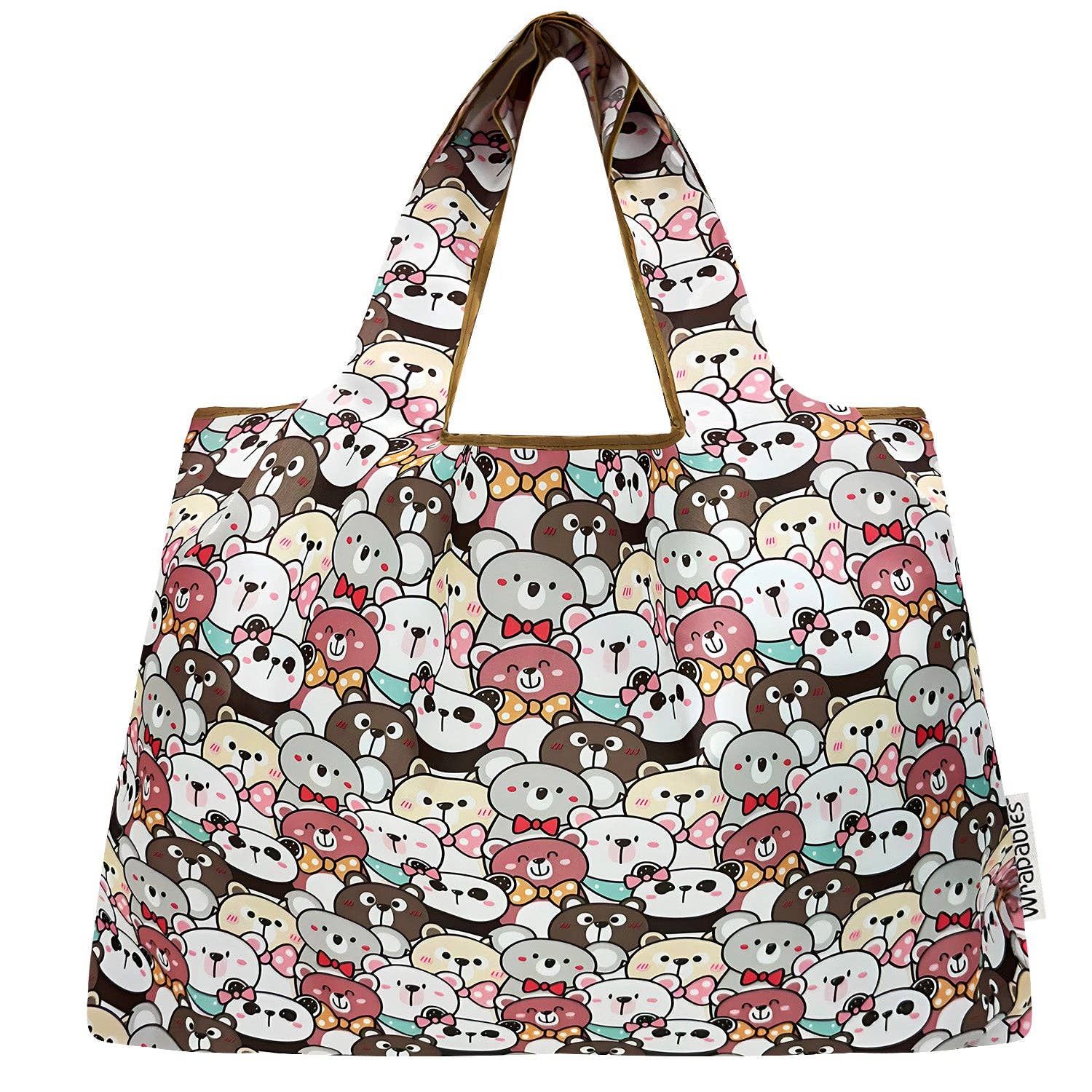 Wrapables Large Foldable Tote Nylon Reusable Grocery Bags: Sporty