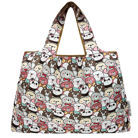 Wrapables Large Foldable Tote Nylon Reusable Grocery Bags: Anchors Away