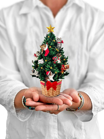 Mini Meowy Christmas Tree (Pop-up Greeting Card)
