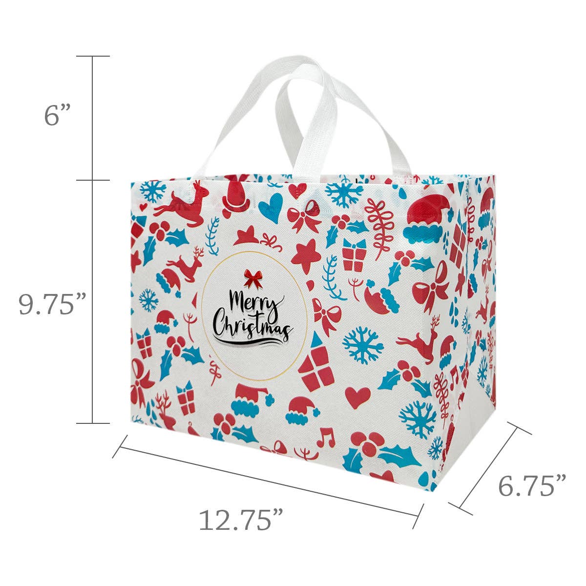 Wrapables Non-Woven Reusable Christmas Holidays Gift Bags: Christmas Holidays