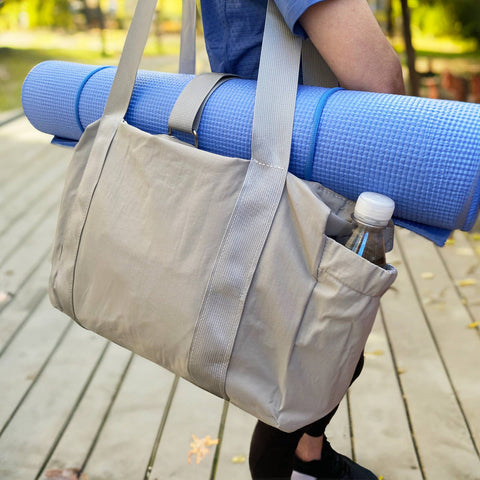 Wrapables Yoga Tote Bag, Gym, Work, Overnight, Travel Bag: Black