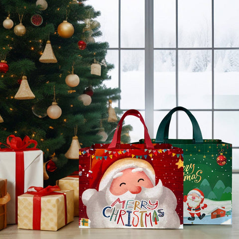 Wrapables Non-Woven Reusable Christmas Holidays Gift Bags: Christmas Holidays