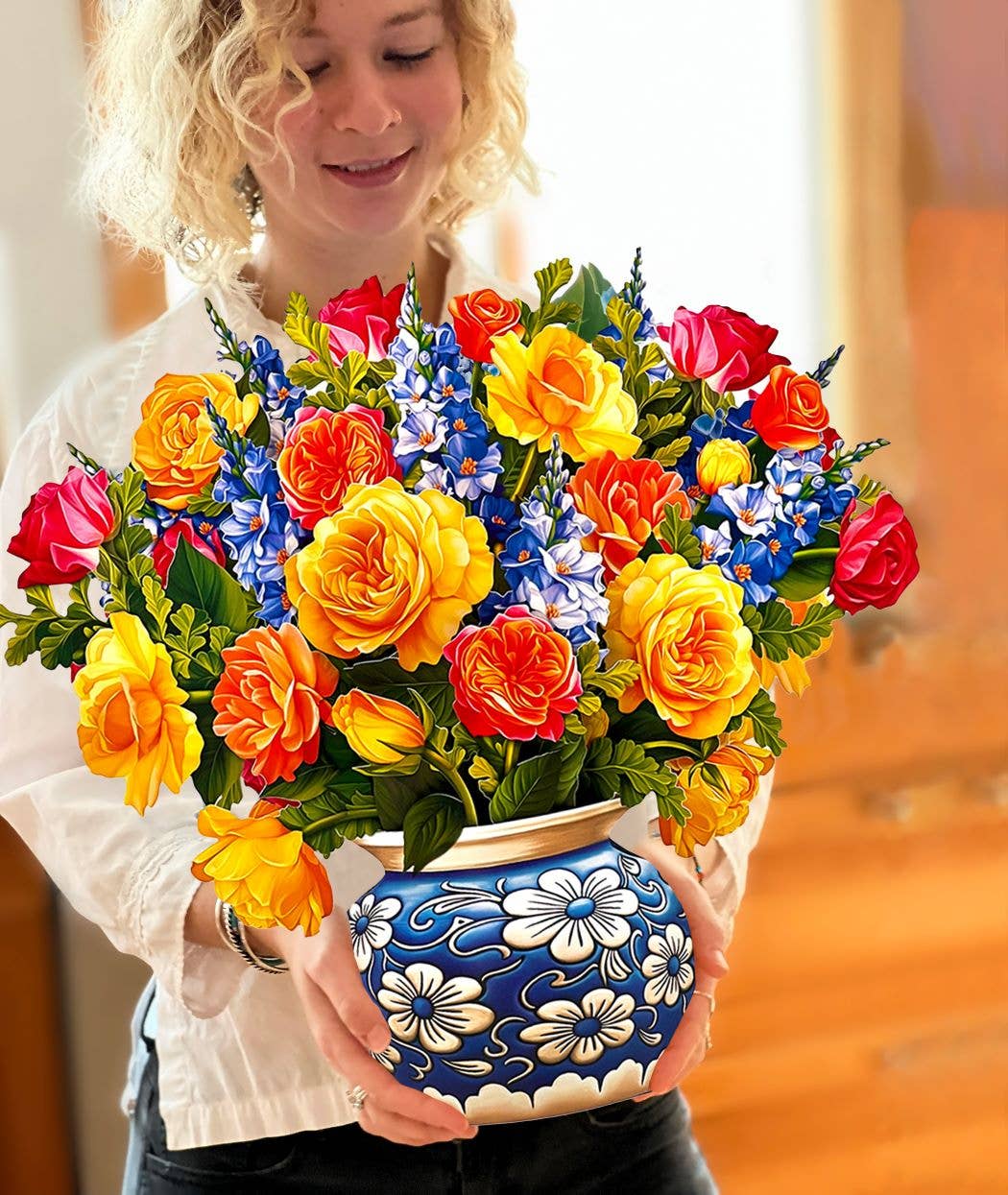 Grande Sorbet roses (Pop-up Greeting Card)