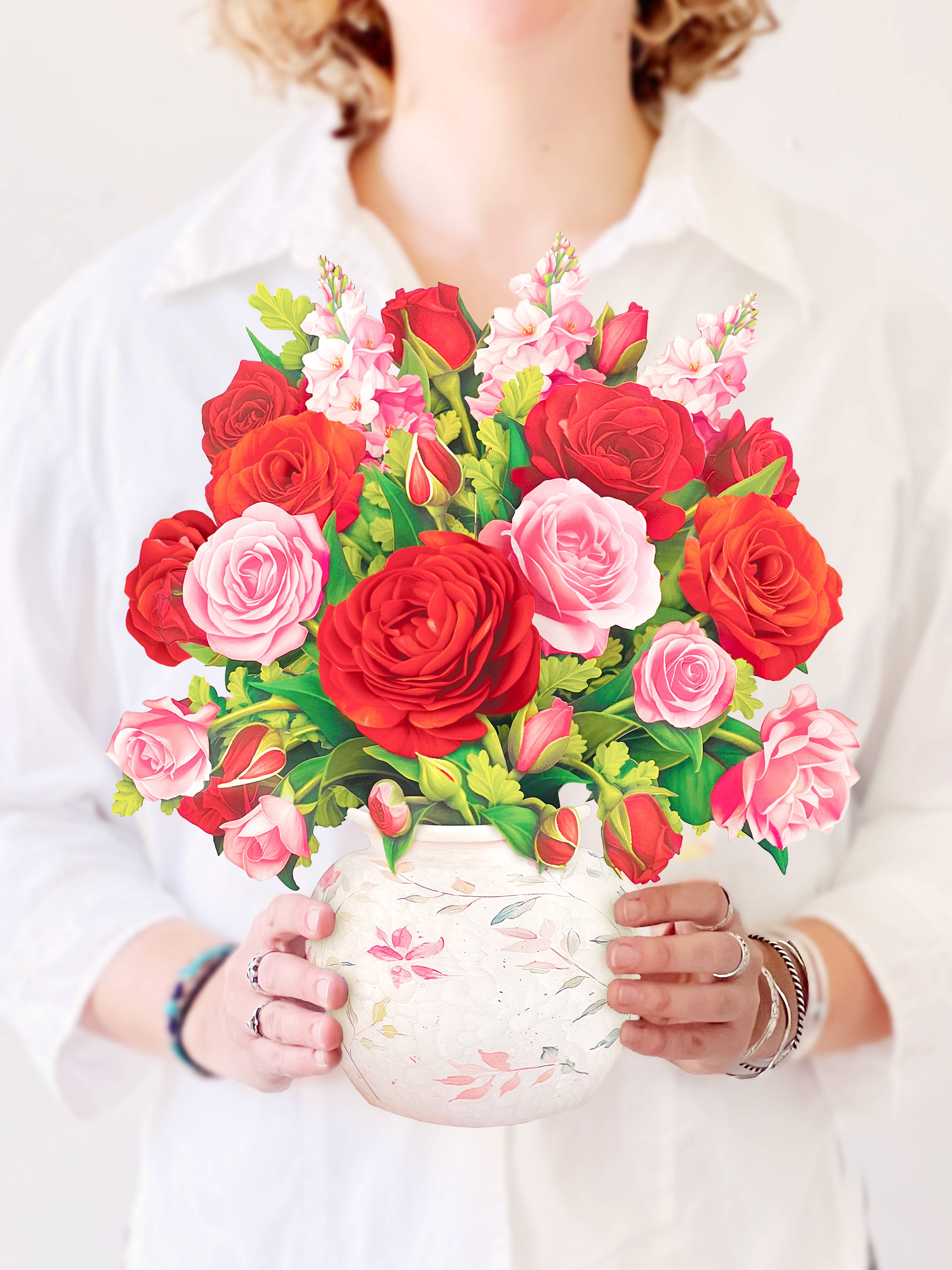 Blooming Roses (Pop-up Greeting Card)