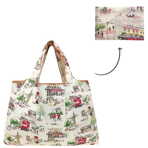 Wrapables Eco-Friendly Large Nylon Reusable Shopping Bag: Camo