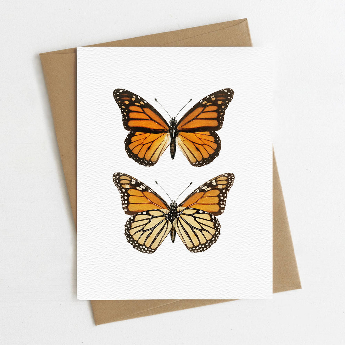 Vintage Monarch Butterfly Card, Nature Greeting Card