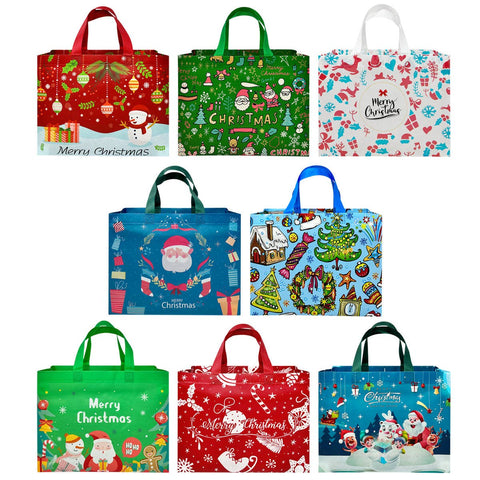 Wrapables Non-Woven Reusable Christmas Holidays Gift Bags: Christmas Holidays