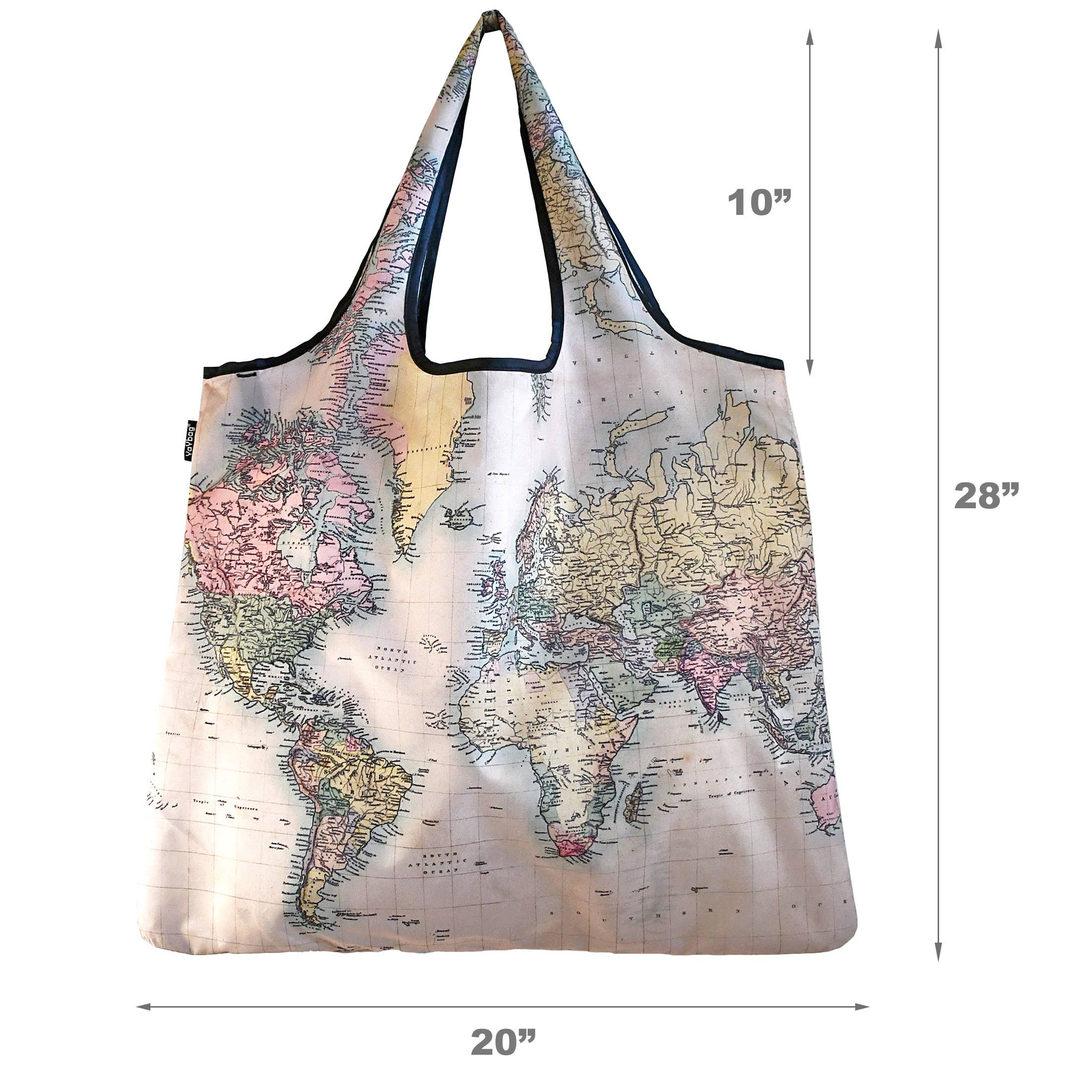 JUMBO Versatile Reusable Shopping Bag, World Map
