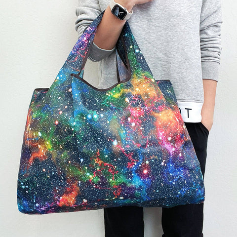 Wrapables Eco-Friendly Large Nylon Reusable Shopping Bag: Biycycles