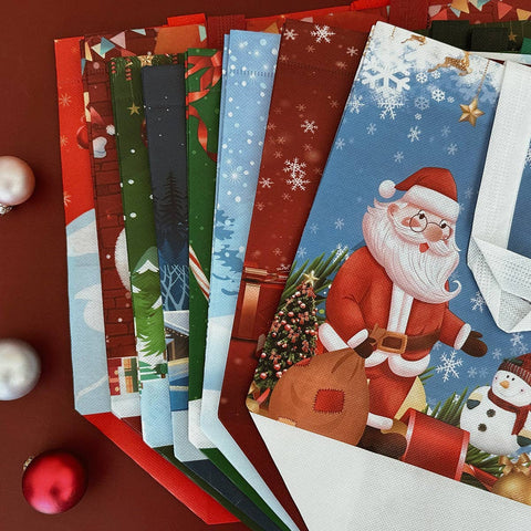 Wrapables Non-Woven Reusable Christmas Holidays Gift Bags: Christmas Holidays