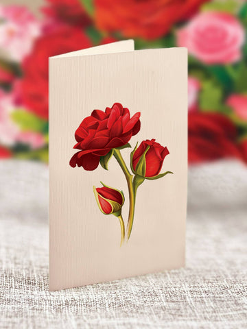 Blooming Roses (Pop-up Greeting Card)