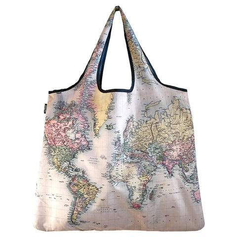 JUMBO Versatile Reusable Shopping Bag, World Map