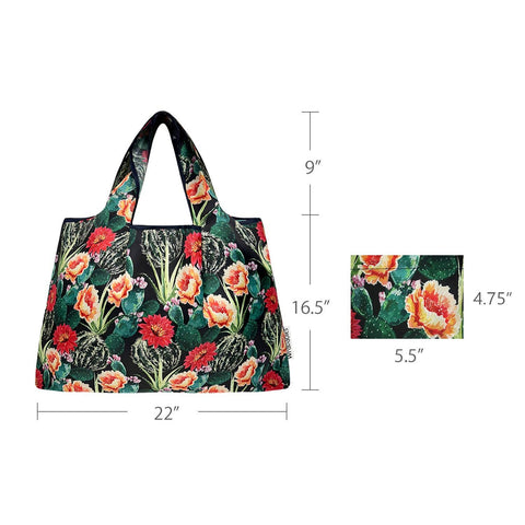 Wrapables Large Foldable Tote Nylon Reusable Grocery Bags: Anchors Away