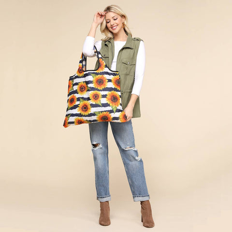 JUMBO Sunflower - Reusable Grocery/Shopping Tote Bag